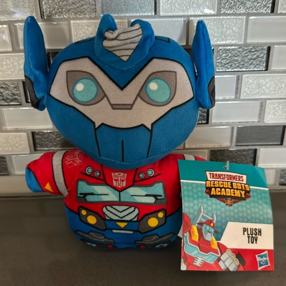 Transformers Rescue Bots Academy OPTIMUS PRIME Plush / Hasbro / 7” / BRAND NEW - Picture 2 of 15